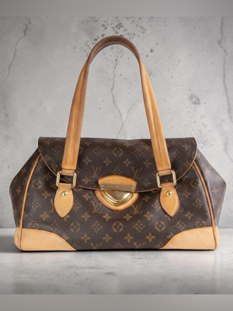 Louis Vuitton Beverly Gm Monogram Shoulder Bag | Gold Lock | Classic Lv Tote